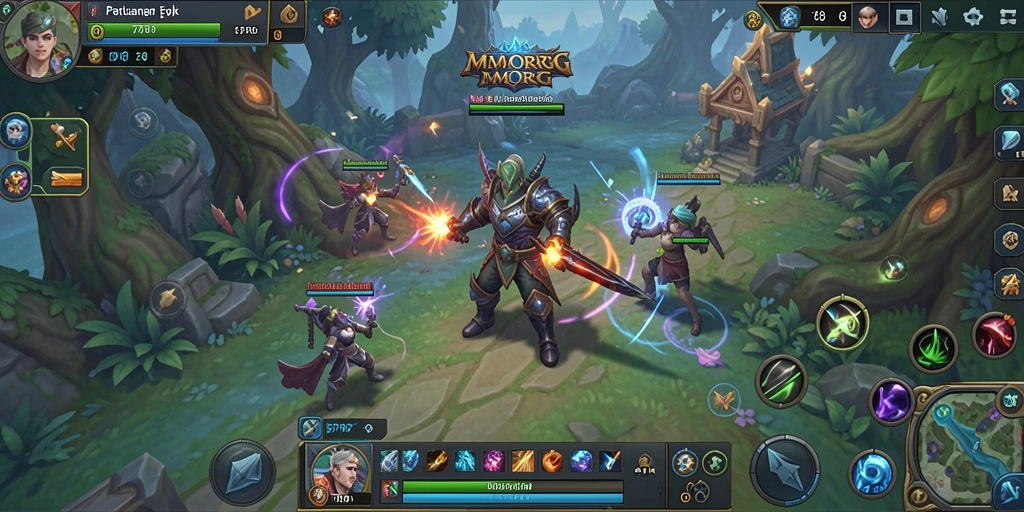Tangkapan layar menunjukkan aksi mendebarkan dalam permainan MMORPG 77RP.