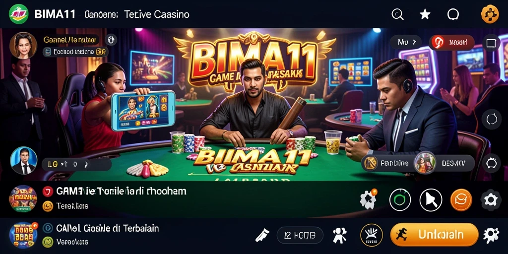 Tampilan menarik dari gameplay Live Casino di BIMA11.