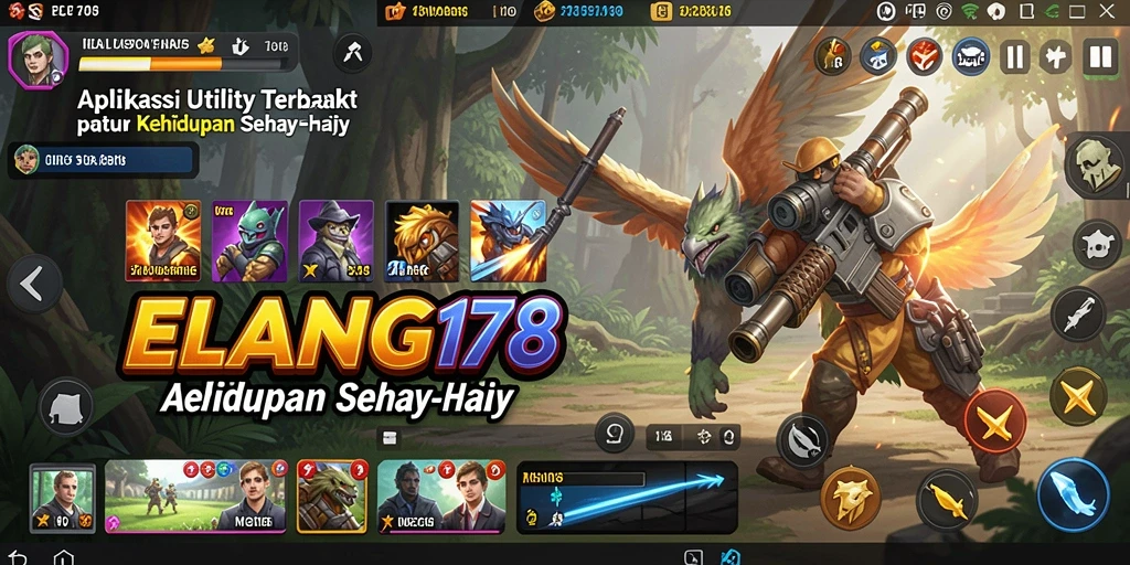 Screenshot ELANG178 menunjukkan antarmuka aplikasi Utility yang user-friendly.