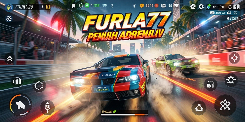 Tampilan gameplay Racing yang seru dan penuh aksi di FURLA77.