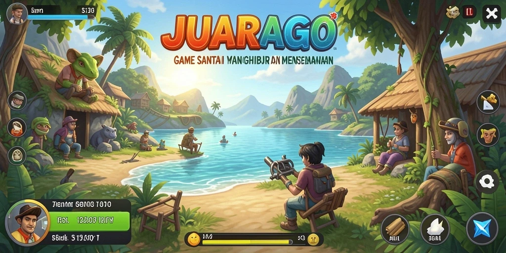 Tampilan gameplay JUARAGO yang penuh warna dan menantang.
