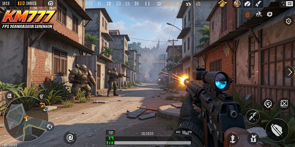 Tampilan gameplay KM777 yang mendebarkan dan penuh aksi.