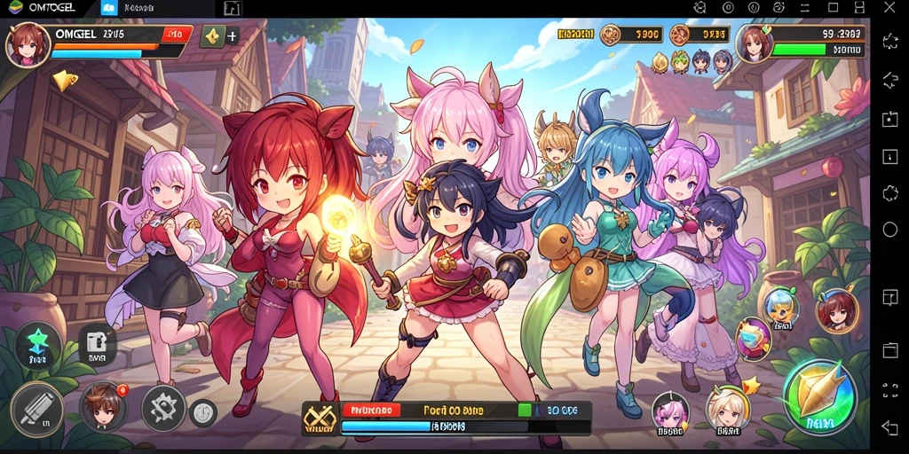 Screenshot gameplay OMTOGEL yang menunjukkan aksi seru dan karakter Anime.