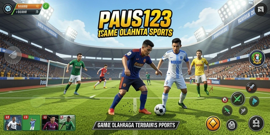 Screenshot utama PAUS123 menampilkan aksi seru dalam pertandingan olahraga.