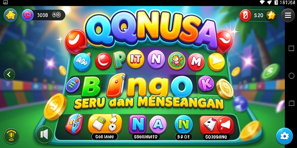Gameplay seru dalam aplikasi QQNUSA Bingo.