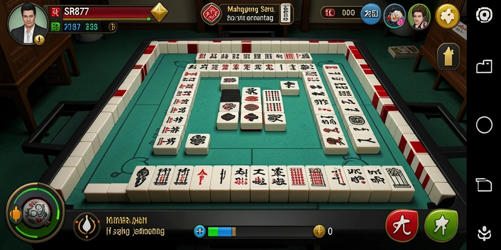 Screenshot gameplay SR877 menampilkan visual menawan game Mahjong yang seru.