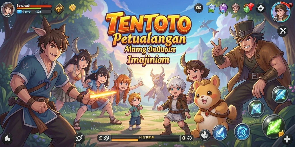 Screenshot TENTOTO menampilkan aksi seru dalam dunia Anime.