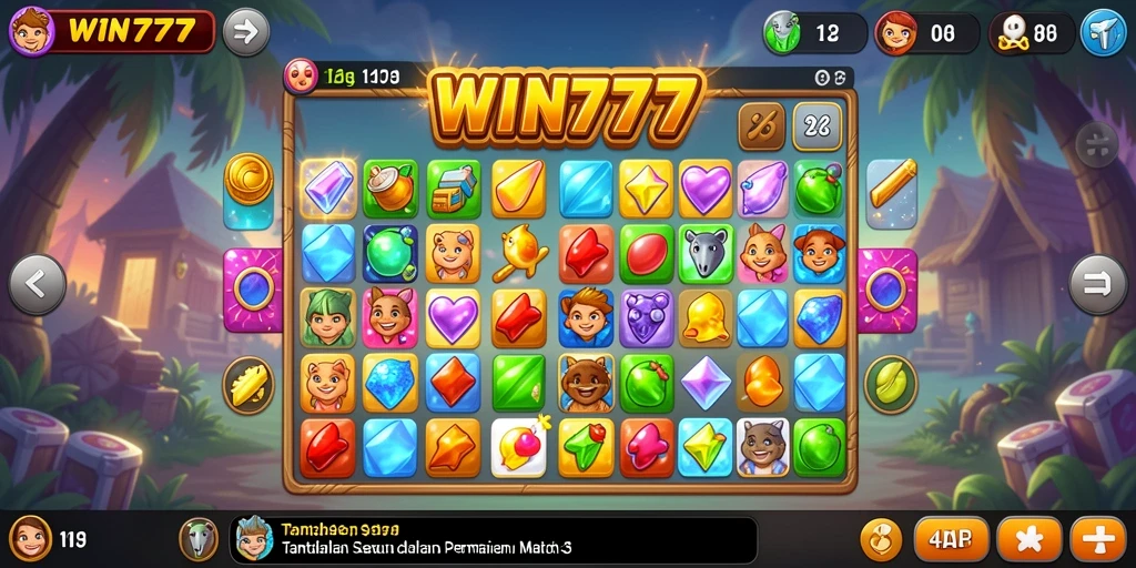 Gameplay MATCH-3 yang penuh warna dan keseruan.