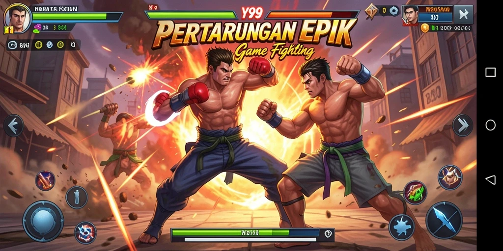 Tampilan gameplay Y89 yang mendebarkan dalam pertarungan Fighting.
